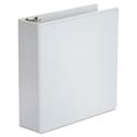 Economy Round Ring View Binder, 3 Rings, 3" Capacity, 11 x 8.5, White