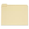 Top Tab Manila File Folders, 1/5-Cut Tabs, Assorted Positions, Letter Size, 11 pt. Manila, 100/Box