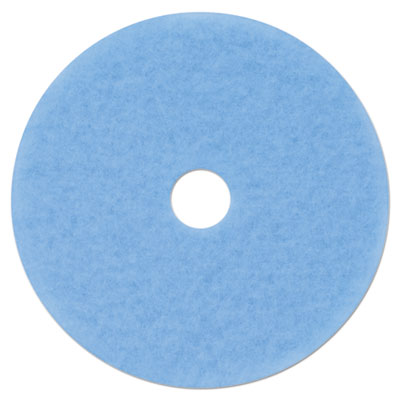 Hi-Performance Burnish Pad 3050, 21" Diameter, Sky Blue, 5/Carton