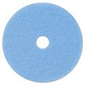 Hi-Performance Burnish Pad 3050, 21" Diameter, Sky Blue, 5/Carton