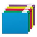 Deluxe Bright Color Hanging File Folders, Letter Size, 1/5-Cut Tabs, Assorted Colors, 25/Box