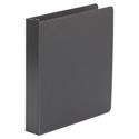 Economy Non-View Round Ring Binder, 3 Rings, 1.5" Capacity, 11 x 8.5, Black, 4/Pack