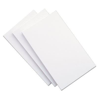 Unruled Index Cards, 5 x 8, White, 100/Pack