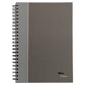 Royale Wirebound Business Notebooks, 1-Subject, Medium/College Rule, Black/Gray Cover, (96) 11.75 x 8.25 Sheets