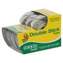 Permanent Double-Stick Tape with Dispenser, 1" Core, 0.5" x 25 ft, Clear, 3/Pack