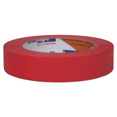 Color Masking Tape, 3" Core, 0.94" x 60 yds, Red