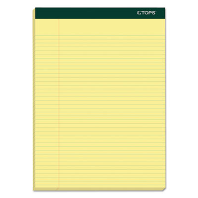 Double Docket Ruled Pads, Narrow Rule, 100 Canary-Yellow 8.5 x 11.75 Sheets, 6/Pack