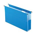 SureHook Reinforced Extra-Capacity Hanging Box File, 1 Section, 3" Capacity, Legal Size, 1/5-Cut Tabs, Blue, 25/Box