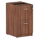 Alera Valencia Series Full Pedestal File, Left/Right, 2 Legal/Letter-Size File Drawers, Modern Walnut, 15.63" x 20.5" x 28.5"