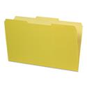 Interior File Folders, 1/3-Cut Tabs: Assorted, Legal Size, Yellow, 100/Box