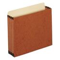 File Cabinet Pockets, 3.5" Expansion, Letter Size, Redrope, 10/Box