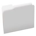 Colored File Folders, 1/3-Cut Tabs: Assorted, Letter Size, Gray/Light Gray, 100/Box