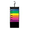 Desk Free Hanging Organizer With Case, 1" Expansion, 6 Sections, Buckle Closure, Letter Size, Black