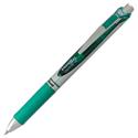 EnerGel RTX Gel Pen, Retractable, Medium 0.7 mm, Green Ink, Green/Gray Barrel