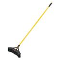 Maximizer Push-to-Center Broom, Poly Bristles, 18 x 58.13, Steel Handle, Yellow/Black
