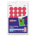 Printable Self-Adhesive Removable Color-Coding Labels, 0.75" dia, Red, 24/Sheet, 42 Sheets/Pack, (5466)