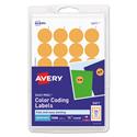 Printable Self-Adhesive Removable Color-Coding Labels, 0.75" dia, Neon Orange, 24/Sheet, 42 Sheets/Pack, (5471)