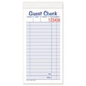 Guest Check Pad, Two-Part Carbonless, 6.38 x 3.38, 50 Forms Total