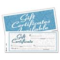 Gift Certificates with Envelopes, 8 x 3.4, White/Canary, 25/Book