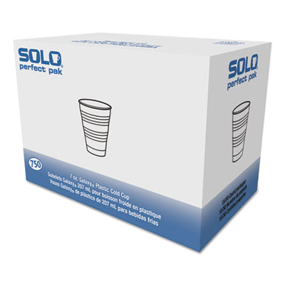 High-Impact Polystyrene Cold Cups, 7 oz, Translucent, 100/Pack