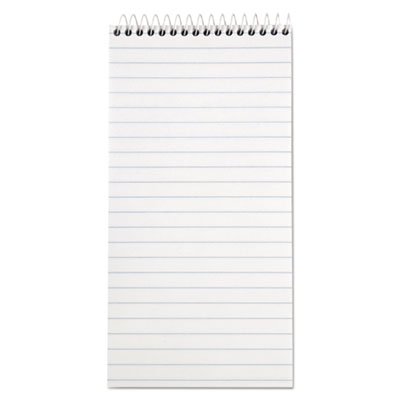 Reporter’s Notepad, Wide/Legal Rule, White Cover, 70 White 4 x 8 Sheets, 12/Pack
