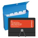 Poly Index Card Box, Plastic, Black/Blue, 3" x 1.33" x 5", 2/Pack