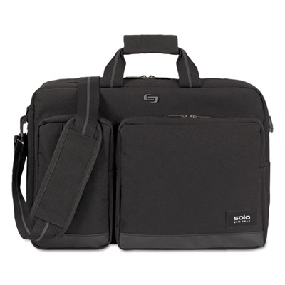 Urban Hybrid Briefcase, Fits Devices Up to 15.6", Polyester, 5 x 17.25 x 17.24, Black