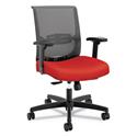 Convergence Mid-Back Task Chair, Synchro-Tilt and Seat Glide, Supports Up to 275 lb, Red Seat, Black Back/Base