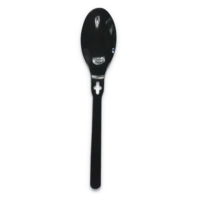 Spoon WeGo Polystyrene, Spoon, Black, 1000/Carton