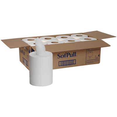 SofPull Premium Junior Capacity Towel, 1-Ply, 7.8 x 14.8, White, 225/Roll, 8 Rolls/Carton