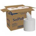 SofPull Perforated Paper Towel, 1-Ply, 7.8 x 15, White, 560/Roll, 4 Rolls/Carton