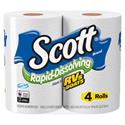 Rapid-Dissolving Toilet Paper, Bath Tissue, Septic Safe, 1-Ply, White, 231 Sheets/Roll, 4/Rolls/Pack, 12 Packs/Carton