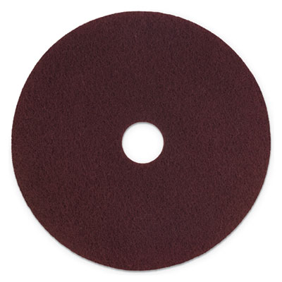 Surface Preparation Pad Plus, 17" Diameter, Maroon, 5/Carton