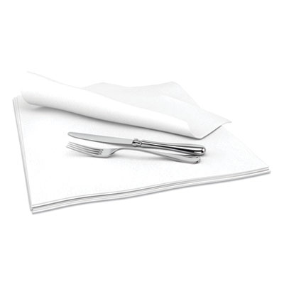 Select Dinner Napkins, 1-Ply, 15 x 15, White, 1000/Carton