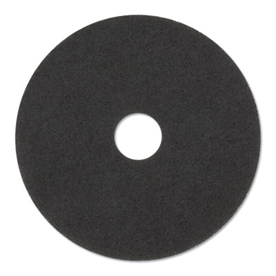 Low-Speed Stripper Floor Pad 7200, 14" Diameter, Black, 5/carton