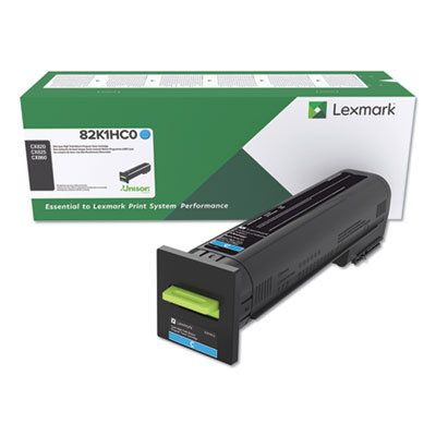 82K1HC0 Return Program High-Yield Toner, 17,000 Page-Yield, Cyan