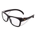 Maverick Safety Glasses, Black, Polycarbonate Frame, Clear Lens, 12/Box