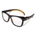 Maverick Safety Glasses, Black/Orange, Polycarbonate Frame, 12/Box