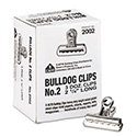 Bulldog Clips, Medium, Nickel, 36/Box