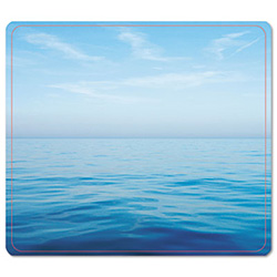 Recycled Mouse Pad, 9 x 8, Blue Ocean Design