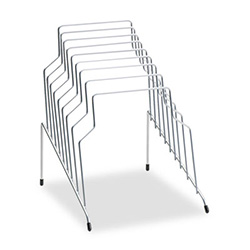 Wire Step File, 8 Sections, Letter to Legal Size Files, 10.13" x 12.13" x 11.81", Silver