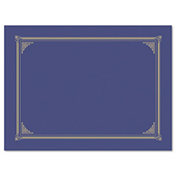 Certificate/Document Cover, 12.5 x 9.75, Metallic Blue, 6/Pack