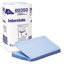 Two-Ply Singlefold Auto Care Paper Wipers, 9.5 x 10.5, Blue, 250/Pack, 9 Packs/Carton