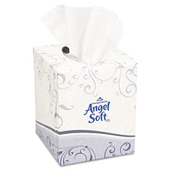 Premium Facial Tissue, 2-Ply, White, Cube Box, 96 Sheets/Box