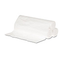 High Density Can Liners, 10 gal, 6 microns, 24" x 23", Natural, 50 Bags/Roll, 20 Rolls/Carton