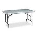 IndestrucTable Industrial Folding Table, Rectangular, 60" x 30" x 29", Charcoal