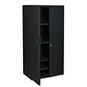 Rough n Ready Storage Cabinet, Four-Shelf, 36w x 22d x 72h, Black