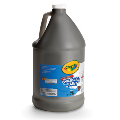 Washable Paint, Black, 1 gal Bottle