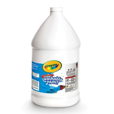 Washable Paint, White, 1 gal Bottle