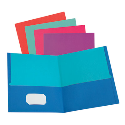 Twisted Twin Textured Pocket Folders, 100-Sheet Capacity, 11 x 8.5, Assorted Solid Colors, 10/Pack